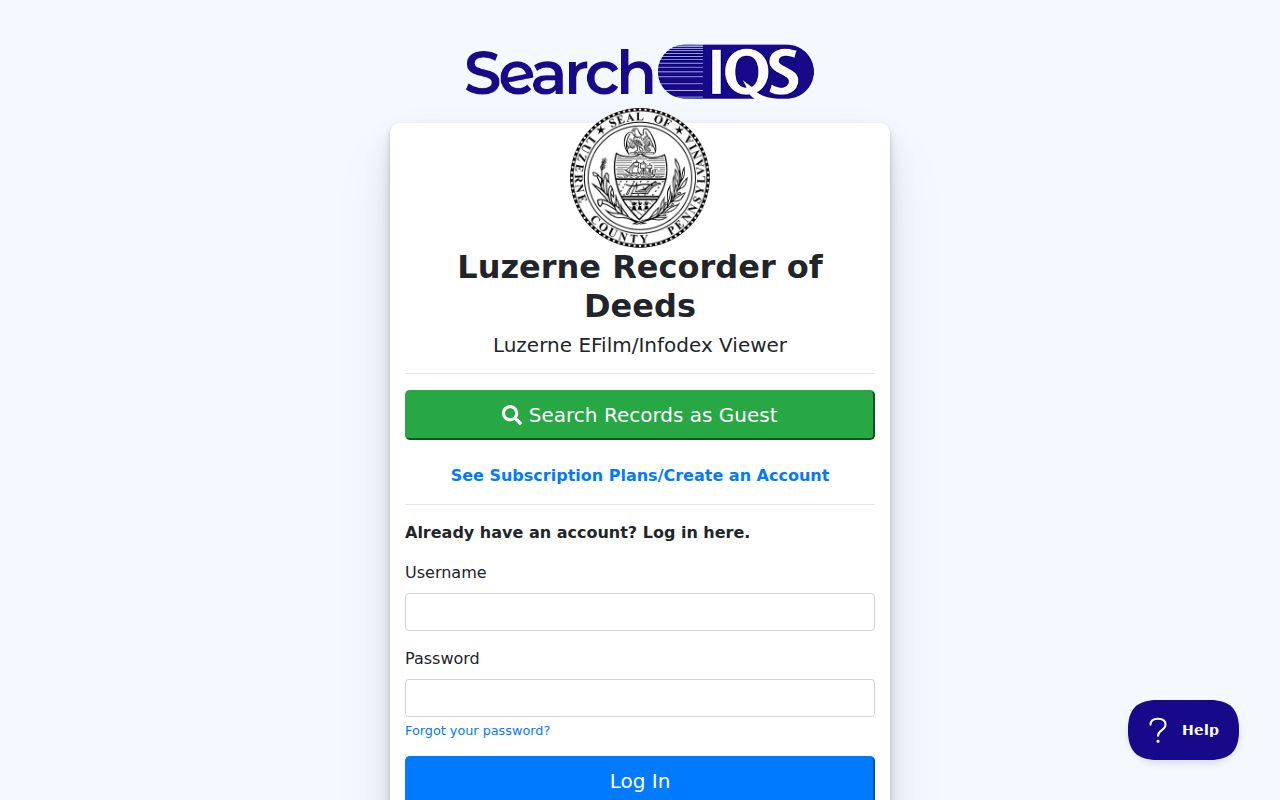 Wilkes-Barre previous residents Luzerne IQS Infodex gateway